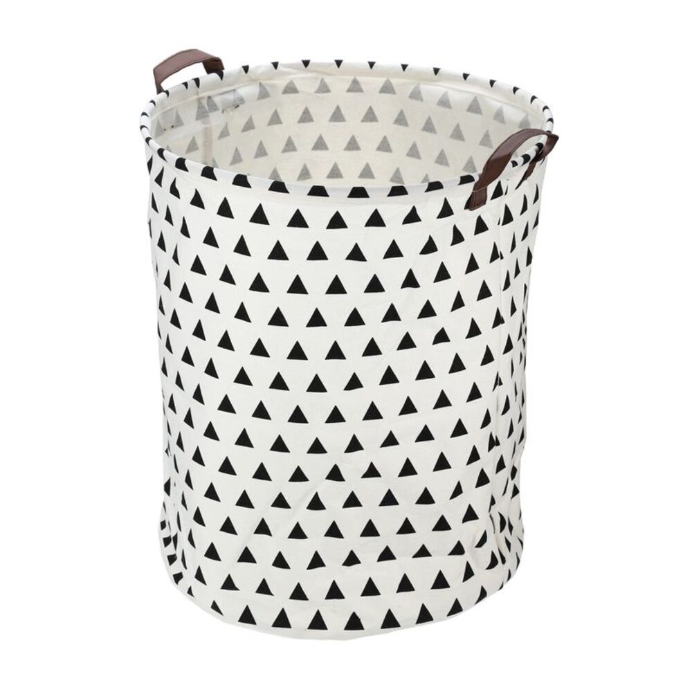 1 Pc 60L Foldable Cylindrical Laundry Basket for Laundry Room Black